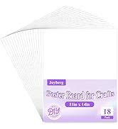 Joyberg 18Pack Poster Board, 11in x 14in White Poster Boards, Posterboard, Poster Board Paper for...