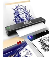 Vretti P84 Tattoo Machines Printer, Wireless Tattoo Stencil Printer with 10pcs Tattoo Paper, Tatt...