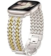 Metal Band Compatible with Apple Watch Bands for Women 40mm 41mm 42mm 38mm 44mm 45mm 46mm 49mm, D...