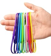40 Pack 4 Inches Jumbo Paper Clips, Vinyl Coated Multicolored Extra Large Mega Paperclips for Off...