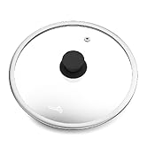 CnSneg Tempered Glass Lids for Pots and Pans, Cast Iron Skillet Lid 10.5 Inch, Frying Pan Lid
