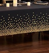 misaya 6 Packs Dot Disposable Table Cloth, 54 x 108 Inch Waterproof Plastic Tablecloth, Rectangle...