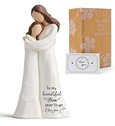 Nlicrst Mother Daughter Figurines - Mother Daughter Gifts for Mom, 5.9" Heartwarming Hug Figutine...
