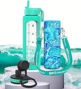 32 oz Glass Water Bottle with Straw Lid 1 liter glass water bottle reminder water bottles reusable