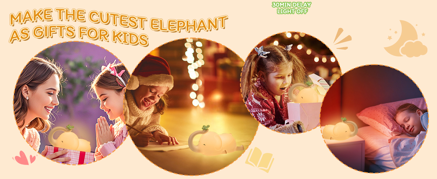 light up elephant fun silicone lamps elephant night light for kids silicone elephant light