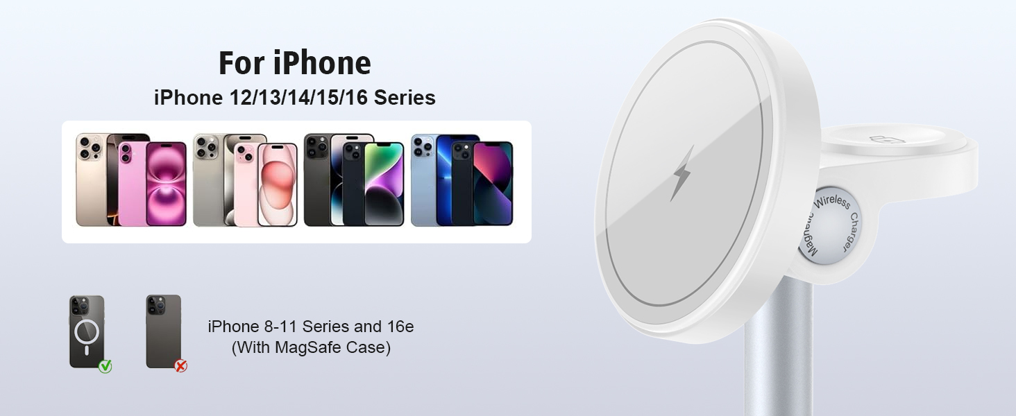 magnetic charger charging station wireless iphone 3 in 1 magsafe phone watch fast airpods mag-safe