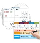24 Pack Place Value Whiteboard for Kids Teaching Double-Sided Cardboard Board from Billions to De...