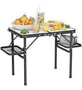 Titanker Folding Camping Table with Extra Wings, Picnic Table, Car Camping Essentials, Aluminum L...