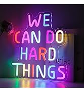 We Can Do Hard Things Neon Sign - Dimmable LED Classroom Decor Neon Lights