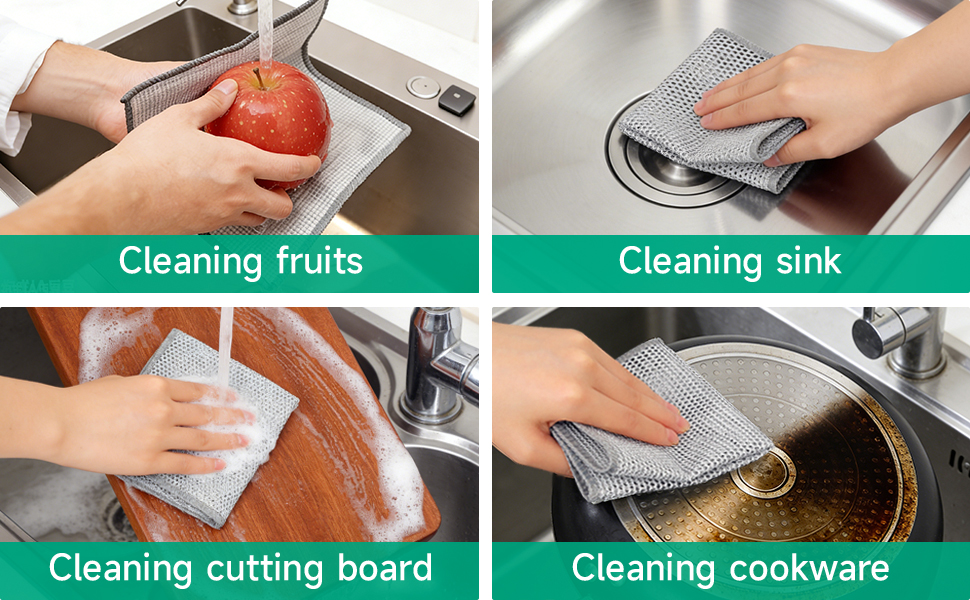 wire dishwashing rags
