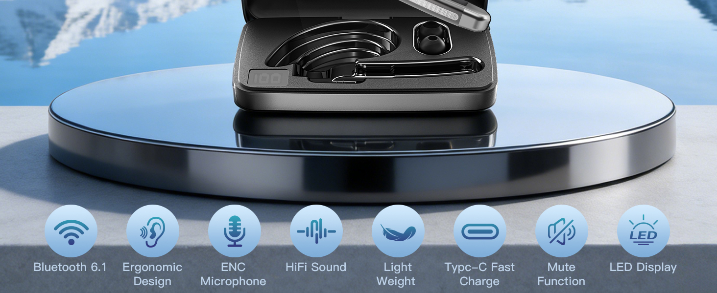 Single ear bluetooth headset