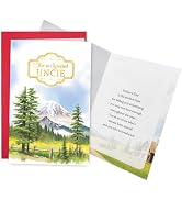 Ogeby Heartfelt Father's Day Card for Uncle, Mountain Fathers Day Card from Niece Nephew, Uncle F...