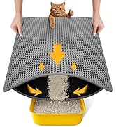 Cat Litter Mat New Size 23.6"x14.6" for Small Spaces, Upgrade Super Waterproof Back Layer Litter ...