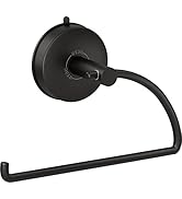 DGYB Suction Cup Hand Towel Ring Half Ring Matte Black Hand Towel Holder for Bathroom Wall SUS 30...