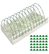 joyhalo Garden Hoops for Raised Beds,72pcs Greenhouse Hoops, Rust-Free Coated Fiberglass 12 Sets ...