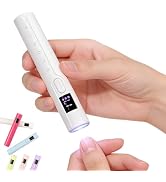 ELUCIA Mini Nail Cure Lamp - White USB Charged LED Stick Light, Quick Dry for Acrylic Nails, Trav...