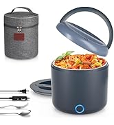 Vingud Electric Lunch Box for Adults, 1.2L/41oz, 100W Fast Heated Lunch Box, 12V/24V/110V Portabl...