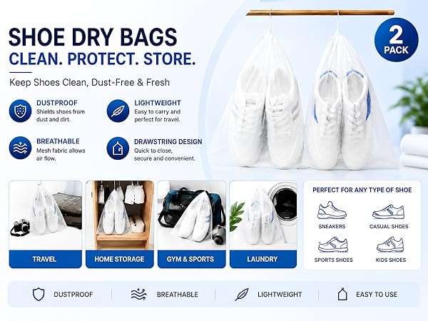shoe washing bag