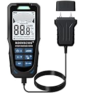 Pinless & Pin-Type Moisture Meter for Wood, Drywall & Concrete – Digital Moisture Tester Audible ...