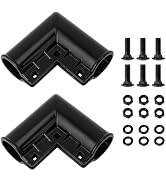 VIVIDA 1-3/8" Black Gate Corner, Aluminum Chain Link Gate Elbow, 1-3/8" Black Chain Link Fence Fi...