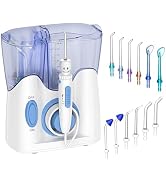 H2ofloss Dental Water Flosser for Teeth Cleaning with 13 Multifunctional Tips&800ml Capacity, Pr...