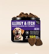 Dog Allergy Skin Relief Chews for Hotspot & Dry Skin, Itchy Skin Relief Supplement for Dog Paw Li...