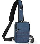 Keanoo Sling Bag, Tactical Anti Theft Crossbody Bag with Zipper Lock RFID EDC Small Chest Bags fo...
