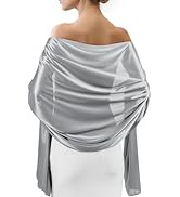 Sofier Satin Shawl Wraps for Women Evening Dresses Wedding Bridal Party Silky Scarf Formal Cover ...