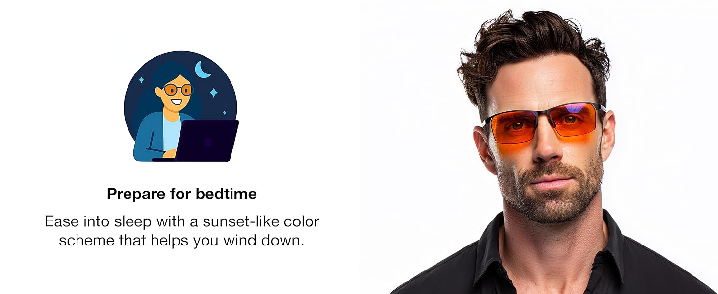 red light glasses orange computer screen blue light blocker glasses blue light