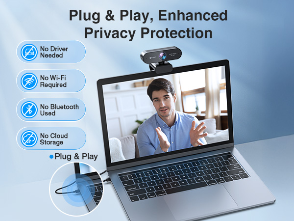 EMEET NOVA 1080P Webcam with Microphone