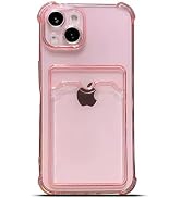 Tuokiou Compatible iPhone 15 Protective Wallet Case, Slim Fit Drop Resistant Soft TPU Clear Case ...