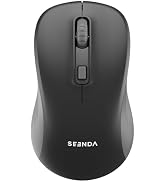 seenda Bluetooth Wireless Mouse, Bluetooth & 2.4G USB Dual Mode, Quiet Clicks, 1600 DPI Smooth Tr...