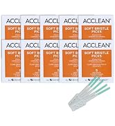 Acclean Dental Picks Patient Pack, Unflavored, Latex-Free, Disposable Plastic Picks, Tapered & Fl...