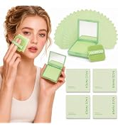 Oil Blotting Sheets for Face, 500 Pcs Blotting Papers for face with Mirror, Puff and Refill Pack,...