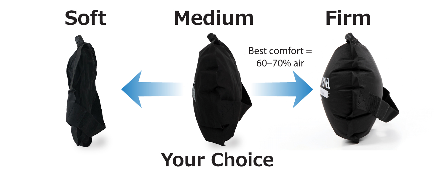 Soft / Medium / Firm Adjust firmness with air level