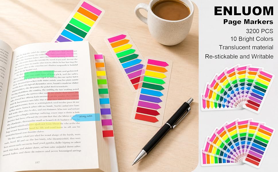 page markers sticky notes sticky tabs book tabs