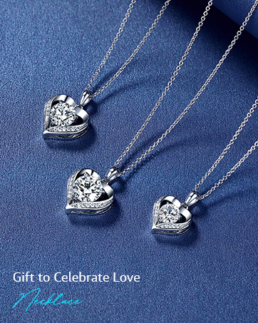 moissanite heart necklace