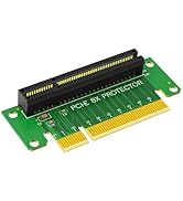 IYUANEPRO PCI-E 8X Riser Card Adapter – Flexible 90° Right-Angle GPU/Expansion Card Mount, 8X to ...