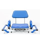 iLIVING ILG-628 Swivel Pivoting Tub-Mounted Shower Chair for Bathtub with Padded Seat, Back and A...