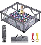 GENTEACO Foldable Baby Playpen, Extra Large Play Pen for Babies and Toddlers, Baby Fence Play Yar...