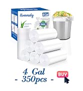 clear small 4 gallon trash bags, garbage bags, bathroom trash can bin liners, waste basket liner