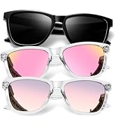 KALIYADI Womens-Sunglasses Polarized Sunglasses-Womens Trendy: Retro Sun Glasses with UV Protecti...