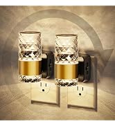 JandCase Night Light, Automatic Night Lights Plug into Wall,2 Pack 3000K LED Nightlights with 0-1...