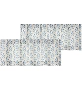 Aiyufeng Kitchen Valances for Windows 14 Inch Long 2 Panels Set, Floral Rustic Light Filtering Sh...