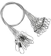 AMYSPORTS Freshwater Wire Fishing Leader Stainless Heavy Duty Wire Leader Fishing Saltwater Rigs ...