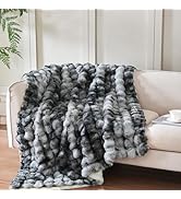 Serenhom 50x60 Inches Ultra-Soft Fuzzy Faux Fur Plush Throw Blanket - Thick, Warm Sherpa for Couc...