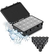JJC Sturdy Secure 35mm Film Case Canister Holder with 15 Rolls Film Canister,IP67 Waterproof 35mm...