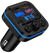 Bluetooth Fm Transmitter for Car, 54w Fast Charging, Blue Tooth 5.4 Car Charger USB-C USB-A Multi...
