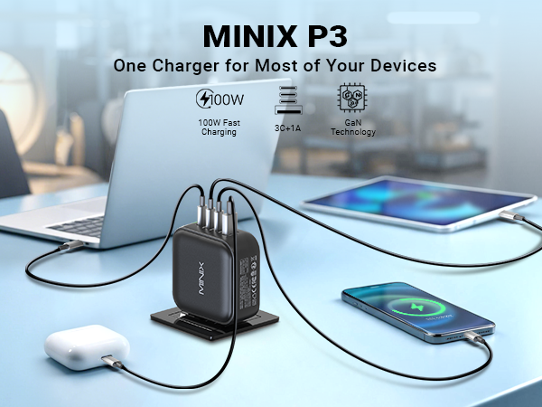 MINIX NEO P3 100w 4 ports usb c charger block