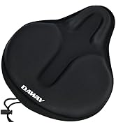 DAWAY Comfortable Bike Seat Cover - Silicone Gel & Memory Foam Padded Bike Seat Cushion for Men W...